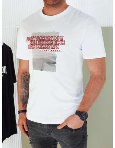 Férfi póló nyomtatott MIRA fehér