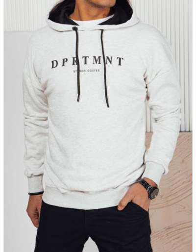 Férfi nyomtatott pulóver VIRA világosszürke