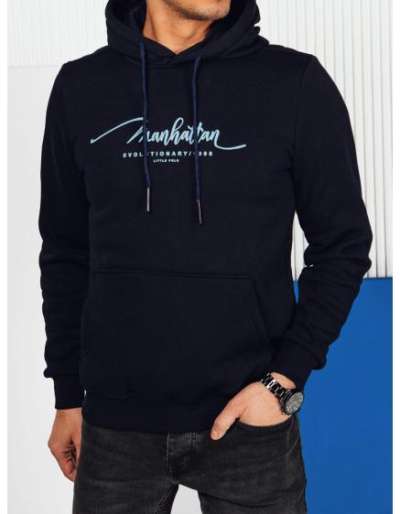 Férfi kapucnis pulóver VIRAS sötétkék