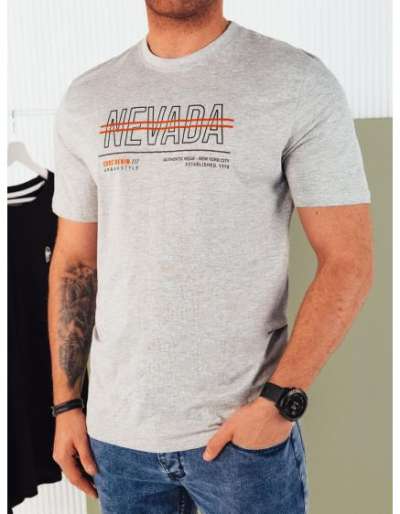 Férfi póló ERA szürke színnel nyomtatva