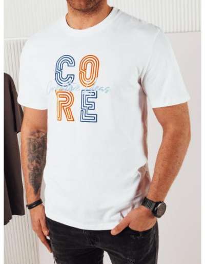 Férfi nyomtatott póló fehér