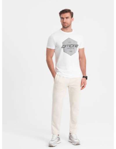 Férfi melegítőnadrág V11 OM-PABS-0206 krém színű