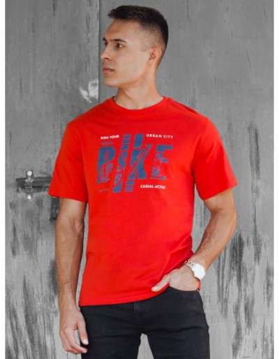 Férfi nyomtatott póló KRAS narancssárga