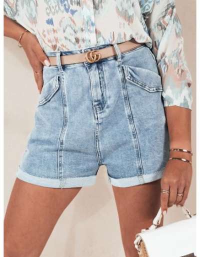 Női farmer rövidnadrág DENIMCUTS kék