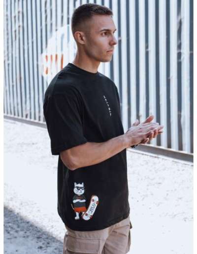 Férfi póló LIMA fekete színű nyomtatott póló