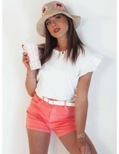 Női farmer rövidnadrág GLAMWEAR rózsaszín