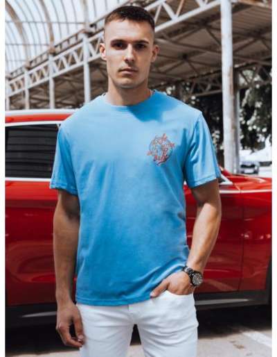 Férfi póló ELL világoskékkel nyomtatva