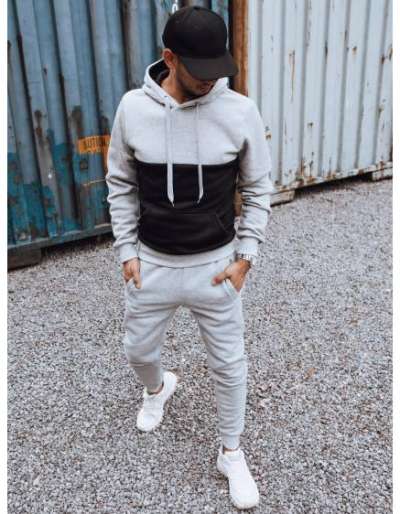 Férfi tréningruha ONA szürke és fekete