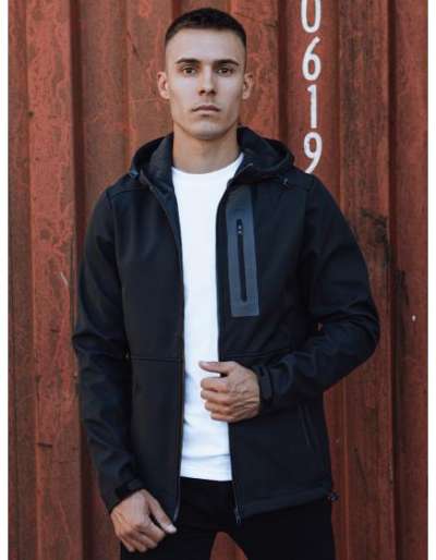 Férfi átmeneti softshell dzseki kapucnival sötétkék