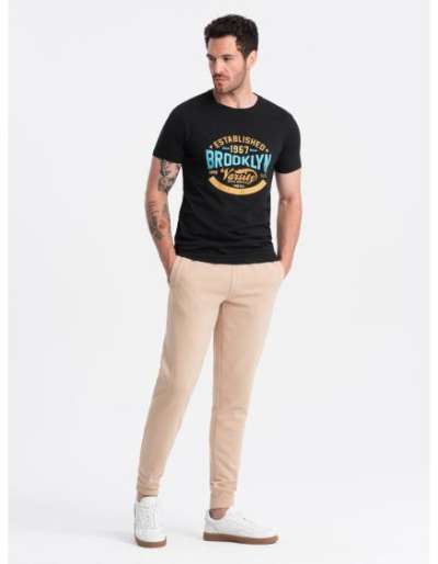 Férfi pamut melegítő BASIC bézs