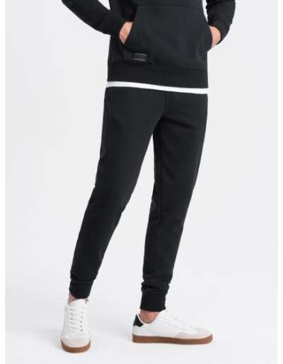 Férfi pamut jogger BASIC fekete