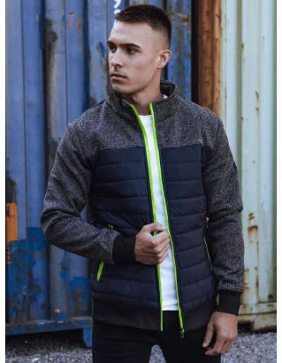 Férfi átmeneti kabát steppelt sötétkék