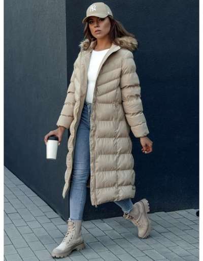 Női télikabát LUXWARM bézs