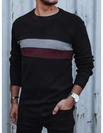 Férfi pulóver fekete