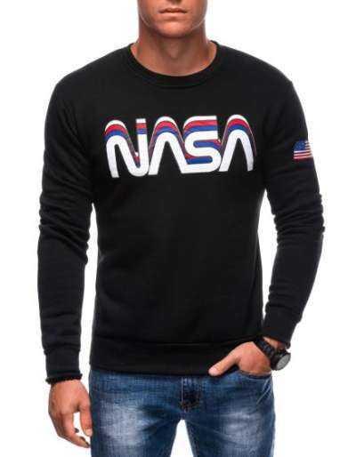 Férfi pulóver B1686 fekete