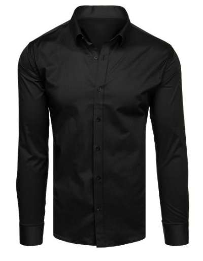 Férfi okos ing fekete