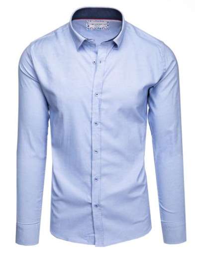 Férfi sima kék ing