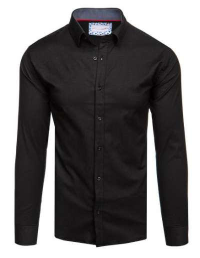Férfi hosszú ujjú ing fekete