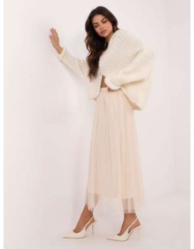 Bézs tüllszoknya béléssel