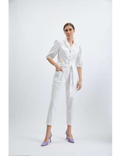 Fehér női farmer overall