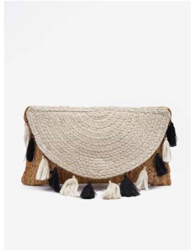 Barna és bézs női kézitáska