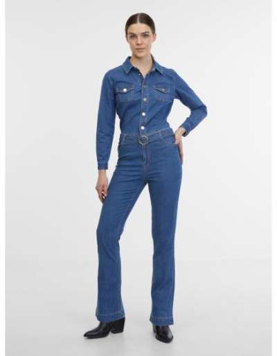 Kék női farmer overall