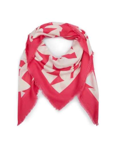 Rózsaszín mintás női sál