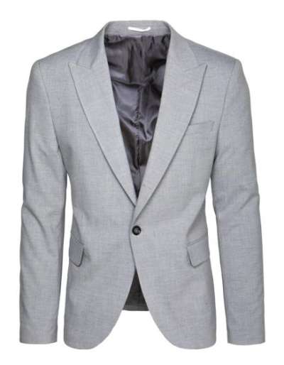 Férfi egyberészes világosszürke blézer