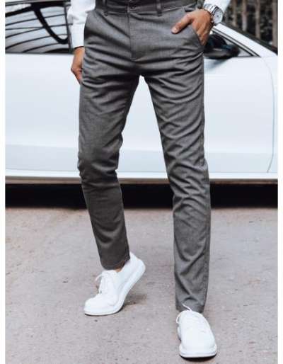 Férfi chinó sötétszürke