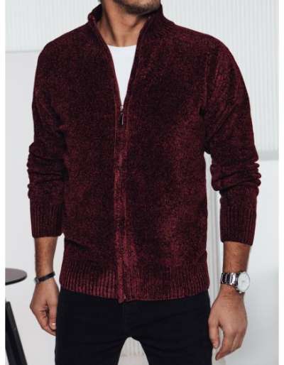 Férfi kardigán bordó