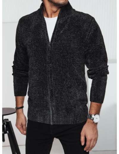 Férfi kardigán sötétszürke