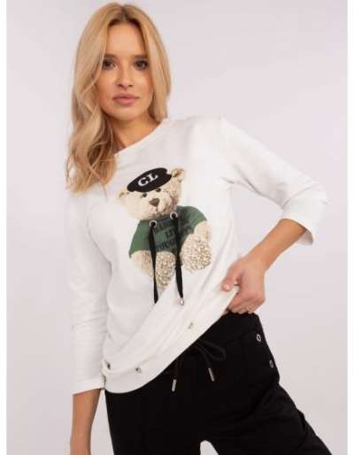 Fekete tréningruha ekrü színben applikációkkal