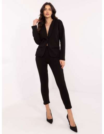 Fekete kétrészes pulóver szett szigeteléssel