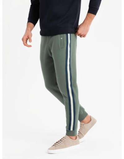 Férfi strukturált kötött melegítőnadrág - grafit V5 OM-PASK-0211