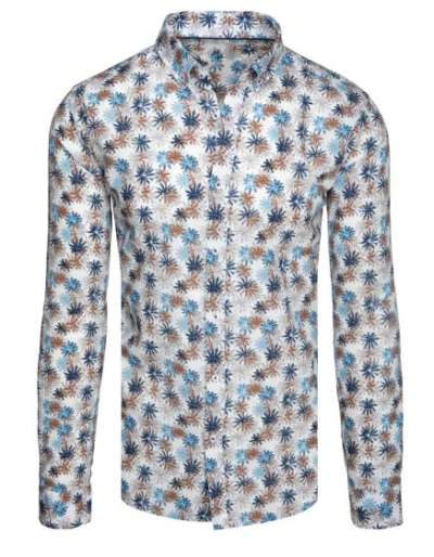 Virágos fehér férfi ing