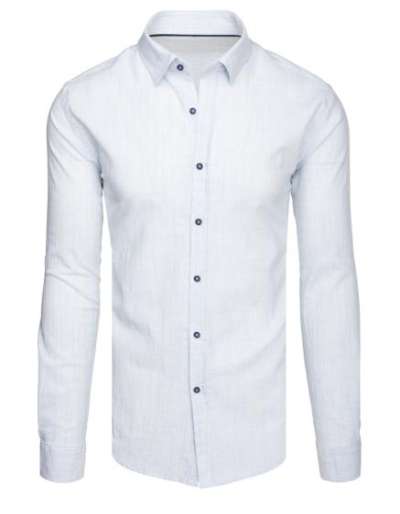 Fehér, finom csíkos, hosszú ujjú férfi ing