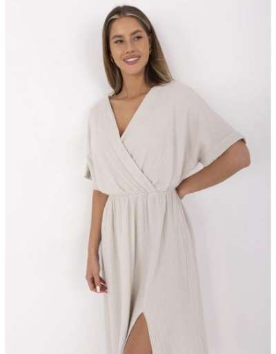 Bézs muszlin nyári ruha