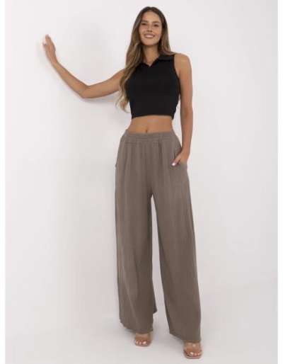 Barna muszlin pamut nadrág