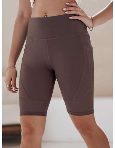 Női kerékpáros rövidnadrág BIKELINE barna