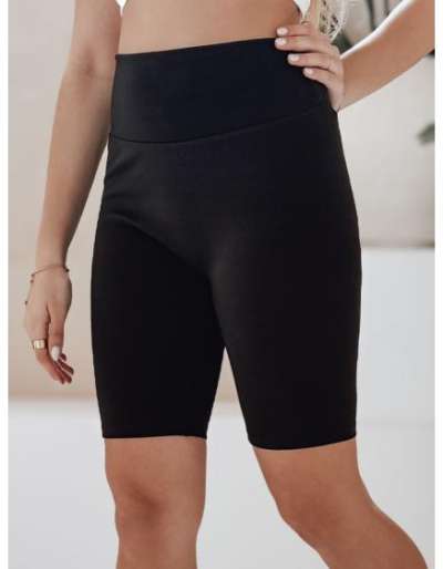 Női kerékpáros rövidnadrág SOFT AND FIT fekete
