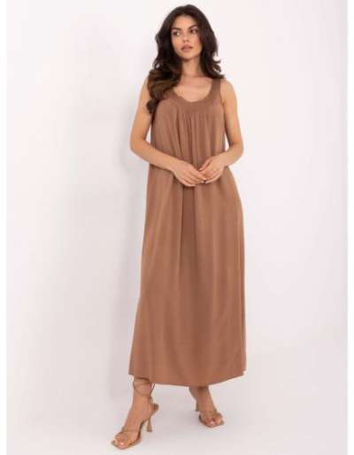 Barna viszkózból készült nyári ruha OCH BELLA