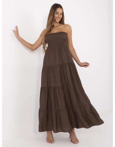 Barna maxiruha viszkóz övvel