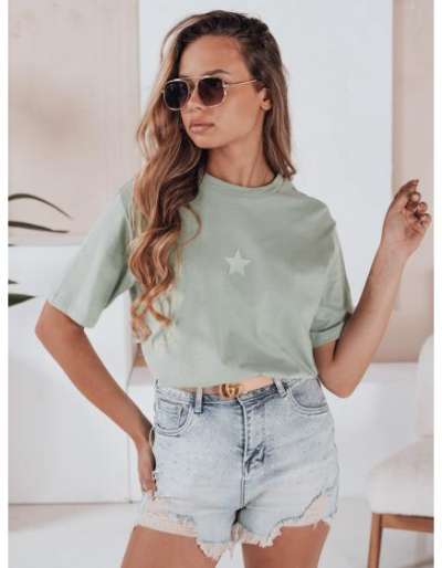 Női farmerrövidnadrág cirkóniákkal LIKE A STAR kék