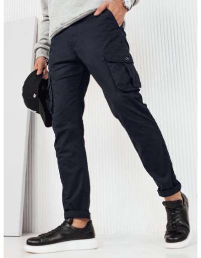 Férfi sötétkék színű cargo nadrág