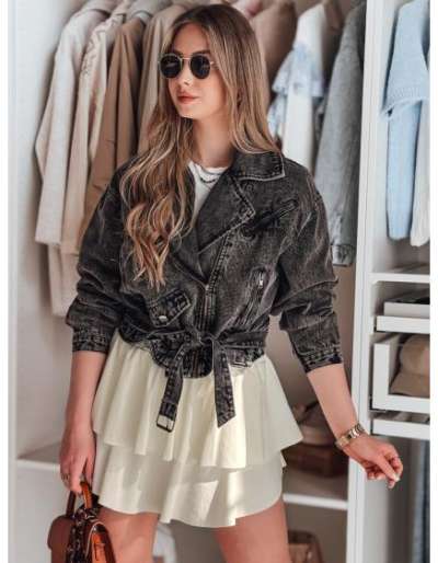 FALBELA ecru mini szoknya volánnal