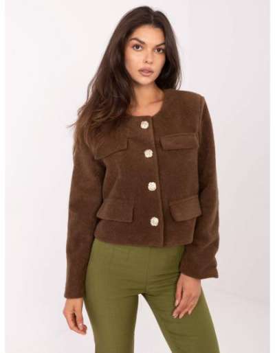 Barna kabát vastagabb anyagból RUE PARIS