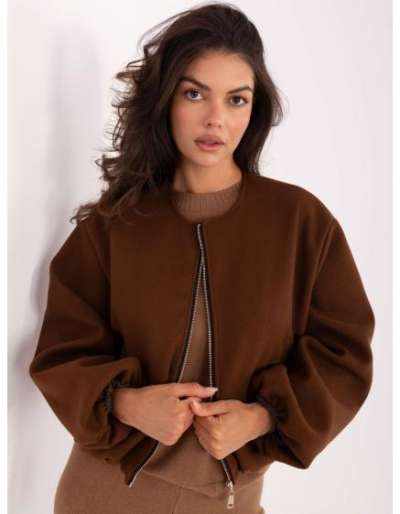 Barna kabát puffos ujjakkal RUE PARIS