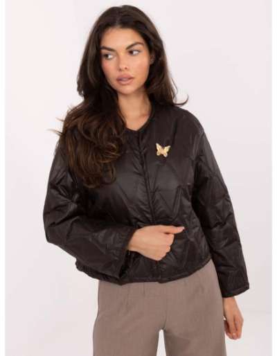 Csokoládébarna steppelt kabát RUE PARIS