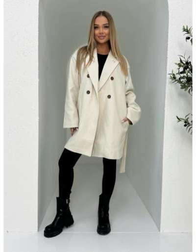 Divatos női kabát CLR039 - bézs