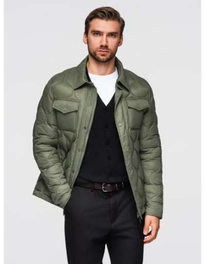 Férfi pólókészlet SLIM FIT hosszú ujjú, V-kivágással és logóval, 2 darab – sötétkék és fekete V3 Z103